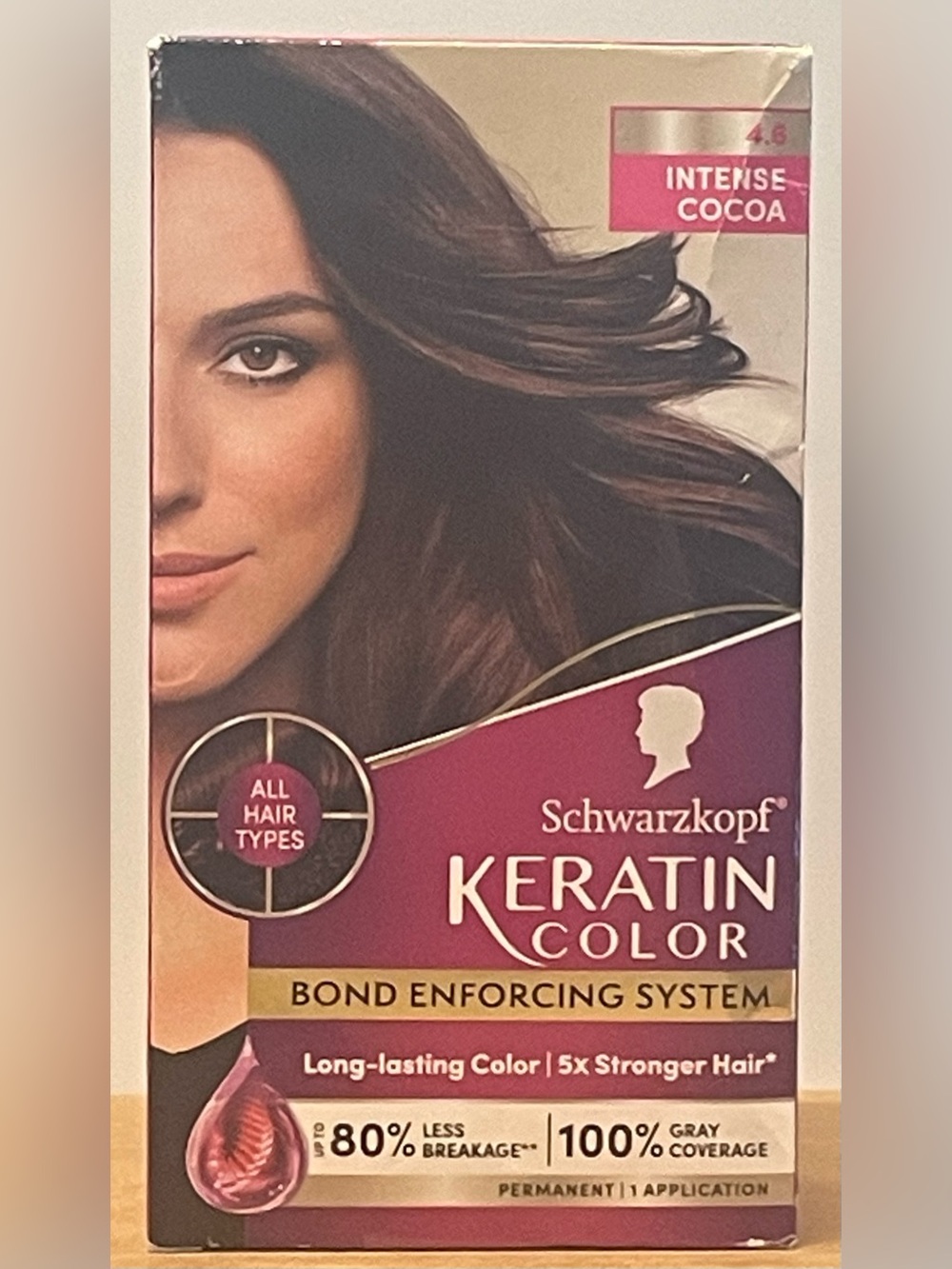 Schwarzkopf Keratin Color Hair Dye - 4.8 Intense Cocoa